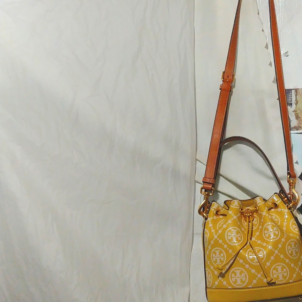 Tory Burch T Monogram Embossed Bucket Bag